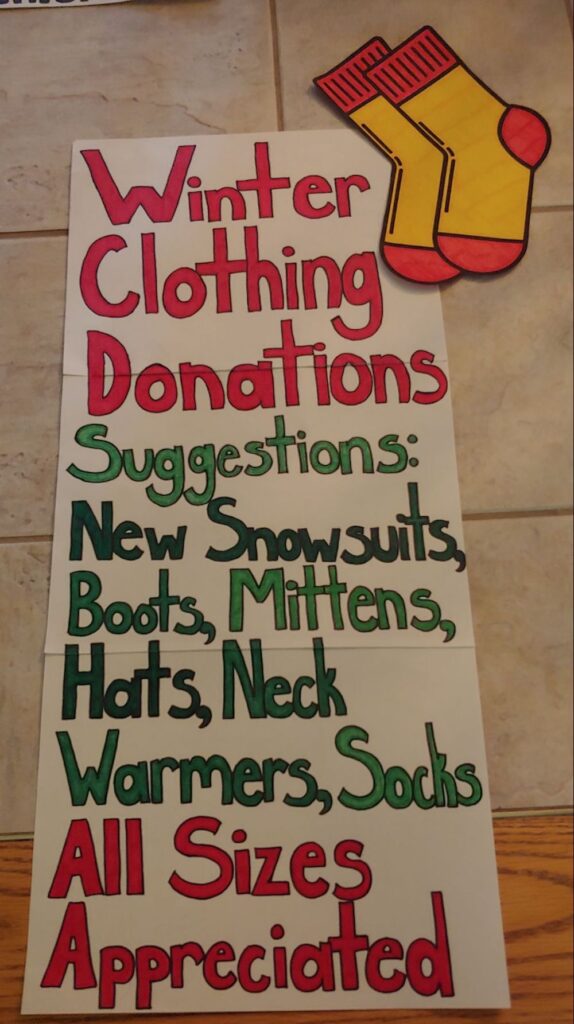 winter clothing donations